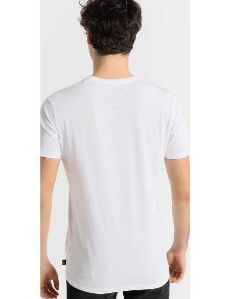 Camiseta manga corta blanca anagrama pequeño pecho LOIS Modelo 184383742