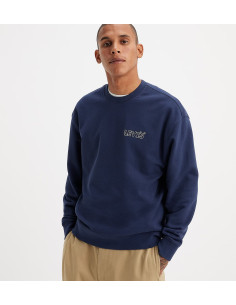 Sudadera marino cuello redondo anagrama pequeño pecho plateado LEVI'S Modelo 387120242