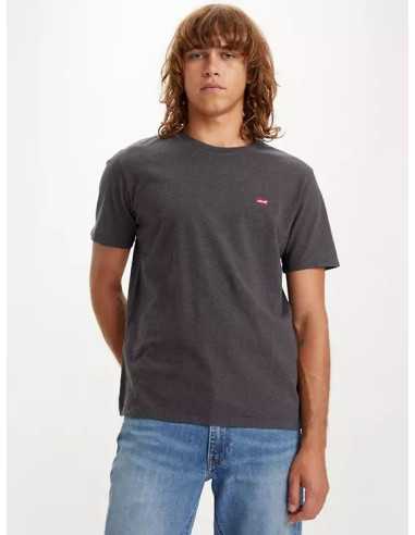 Camiseta gris oscuro manga corta anagrama pequeño bordado LEVI'S Modelo 566050149