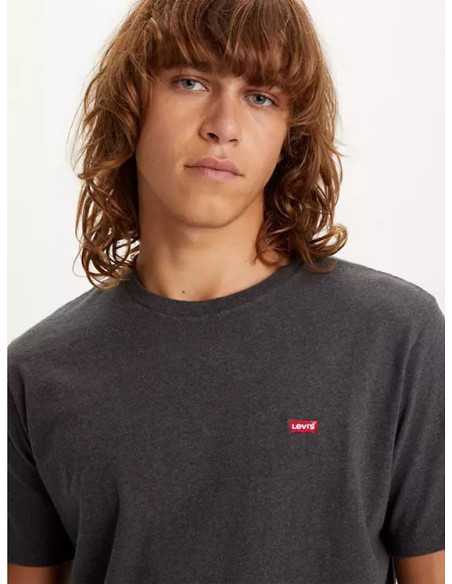 Camiseta gris oscuro manga corta anagrama pequeño bordado LEVI'S Modelo 566050149