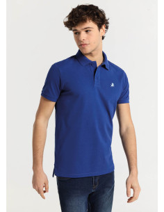 Polo manga corta básico pique azulón anagrama pecho LOIS Modelo 130584000