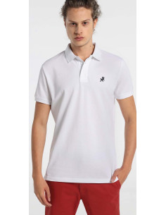 Polo manga corta básico pique azulón anagrama pecho LOIS Modelo 130584000 2