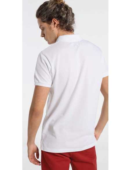 Polo manga corta básico pique blanco anagrama pecho LOIS Modelo 130584000