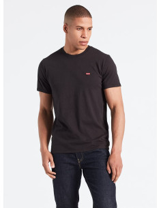 Camiseta manga corta negro cuello redondo anagrama bordado LEVI'S Modelo 566050009