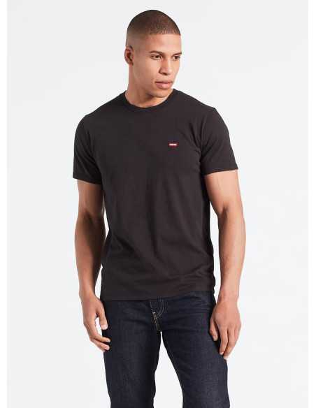 Camiseta manga corta negro cuello redondo anagrama bordado LEVI'S Modelo 566050009
