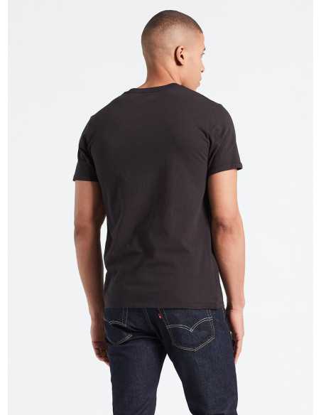 Camiseta manga corta negro cuello redondo anagrama bordado LEVI'S Modelo 566050009