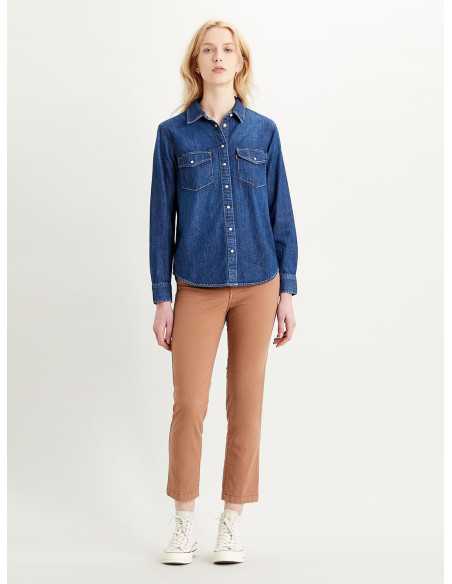 Camisa vaquera azul oscuro manga larga botones nacar bolsillos LEVI'S Modelo: 167860007