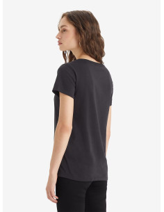 Camiseta manga corta negra cuello pico anagrama pequeño pecho LEVI'S Modelo 853410003 2