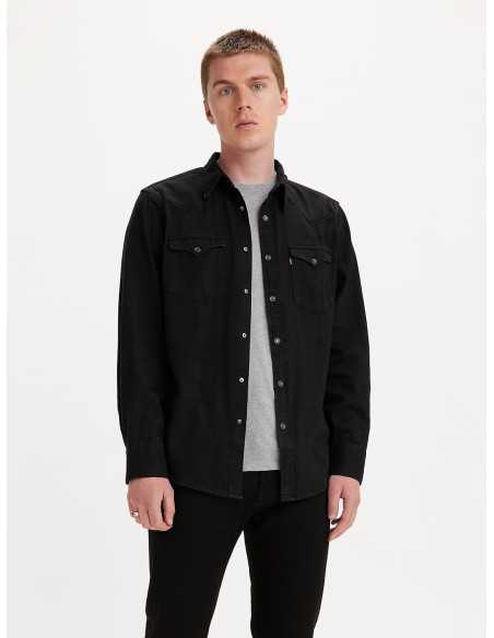 Camisa manga larga negra vaquera botones nacar LEVI'S Modelo 857440002