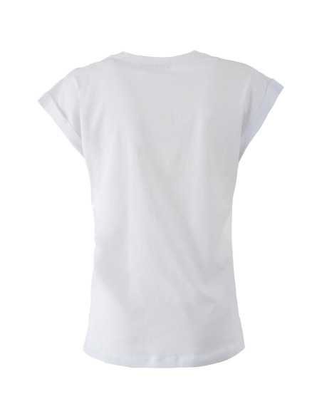 Camiseta manga corta letras pedrería YES-ZEE