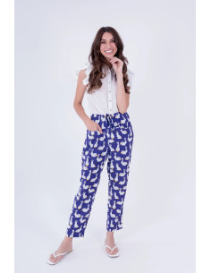 Camisa manga corta tejido rayado LYLU modelo S2487104