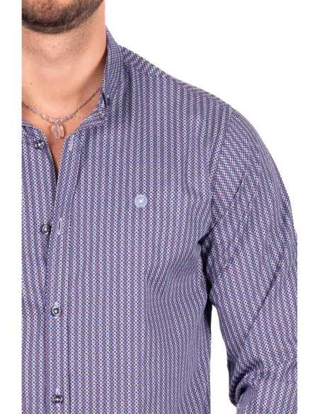 Camisa manga larga estampada ovalos YELLOW SKIN modelo SK-545