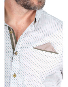 Camisa manga larga estampada circulos cortados YELLOW SKIN modelo 694 2