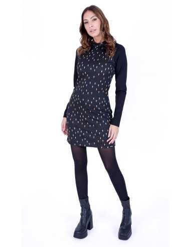 Vestido manga larga estampado lagrimas LYLU modelo A2482110