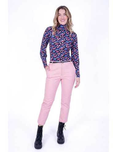 Suéter manga larga estampado hojas cuello alto LYLU modelo A2413121