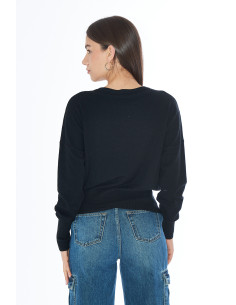 Suéter manga larga punto cuello redondo YES-ZEE modelo M051-RU00 2
