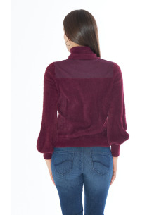 Suéter manga larga puño pelo lurex cuello vuelto YES-ZEE modelo M076-IS00 2