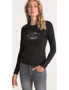 Camiseta manga larga pedrería pecho LOIS modelo 422882659