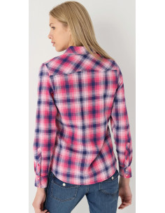 Camisa manga larga cuadros botones nacar LOIS modelo 431182646 2