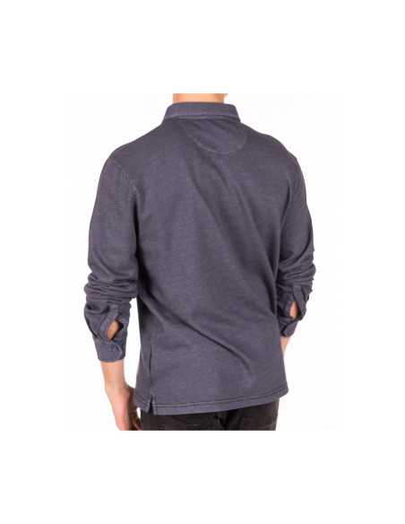 Polo manga larga tejido rayado UNNATI modelo 124117