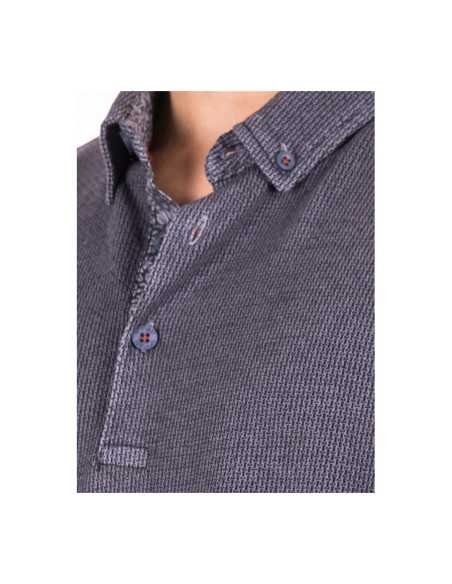 Polo manga larga tejido rayado UNNATI modelo 124117