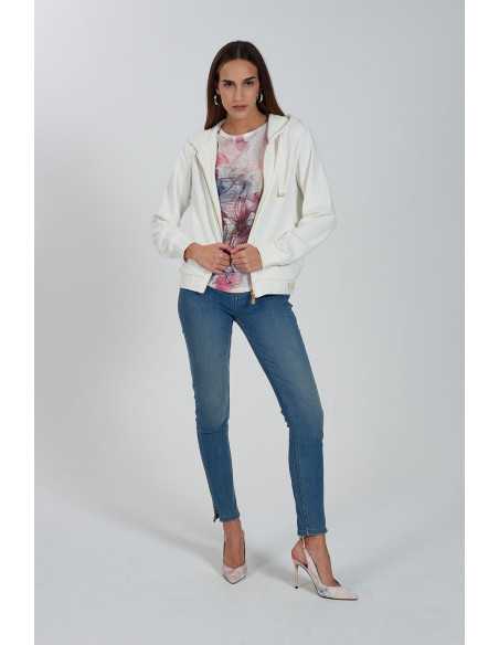 Blusa manga corta estampada flores YES-ZEE modelo 1062 -T243/Y302