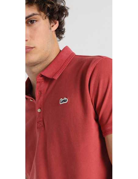 Polo manga corta pique anagrama bordado pequeño LOIS modelo 132553878