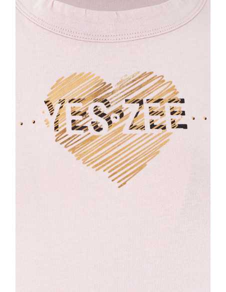 Camiseta sin mangas corazón brillo YES-ZEE modelo T259/T900