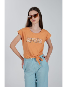 Camiseta manga corta dibujo trival pecho YES-ZEE modelo  T266/TQ00