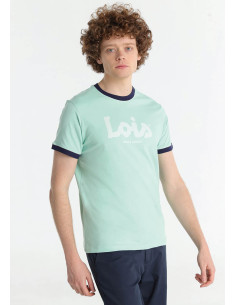 Camiseta manga corta anagrama rayado pecho LOIS modelo 15830-3466
