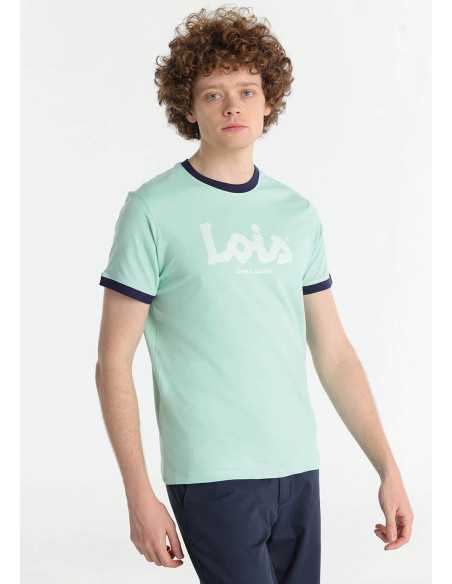 Camiseta manga corta anagrama rayado pecho LOIS modelo 15830-3466