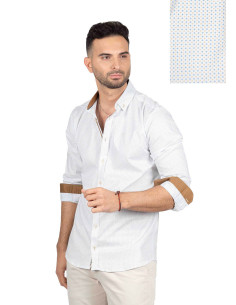 Camisa manga larga estampada botones cuello YELLOW SKIN modelo 825