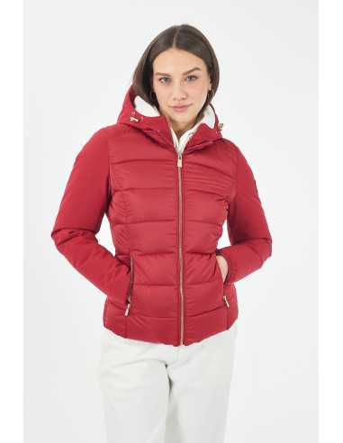 Cazadora acolchada combinado tejido cremallera YES-ZEE modelo 1024 - J045/M800
