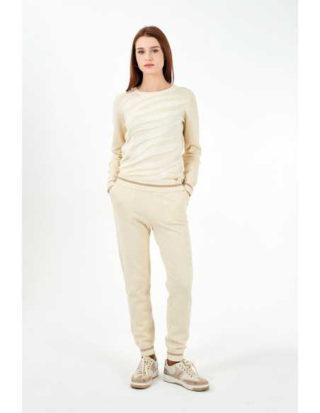 Suéter manga larga punto brillo ondas YES-ZEE modelo 1089 - M011/B100
