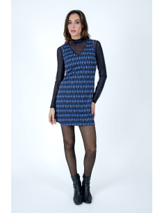 Vestido manga larga estampado brillo LYLU modelo A2582118
