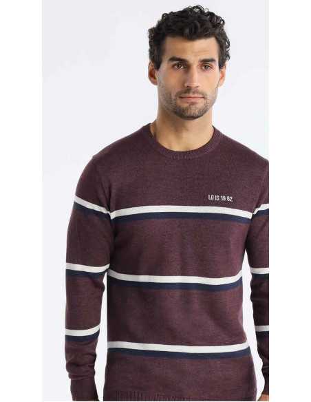Suéter manga larga punto 2 franjas color LOIS modelo 176732826
