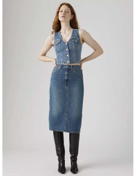 Falda larga vaquera abertura trasera LEVI'S modelo 001VH0006