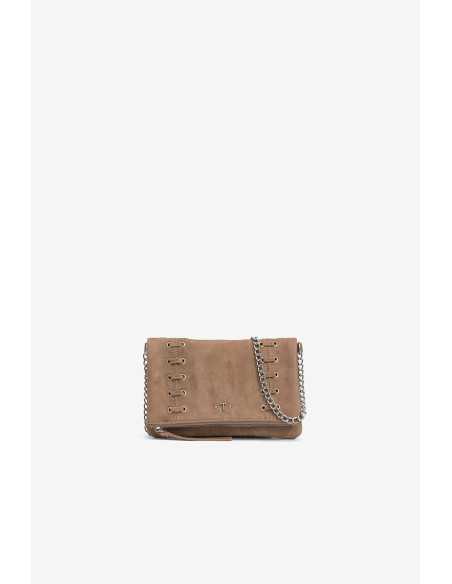 Bolso cadena plateada cremallera ojales TIFFOSI modelo 10065715