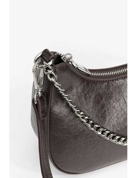 Bolso bandolera cadena plateada cremallera TIFFOSI modelo 10066564