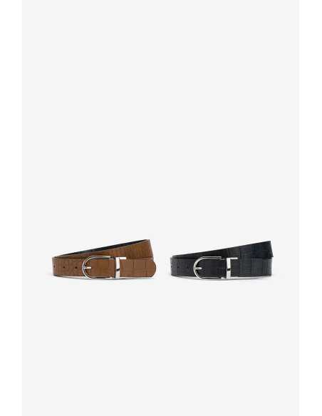 Cinturón fino reversible hebilla metálica TIFFOSI modelo 10057601