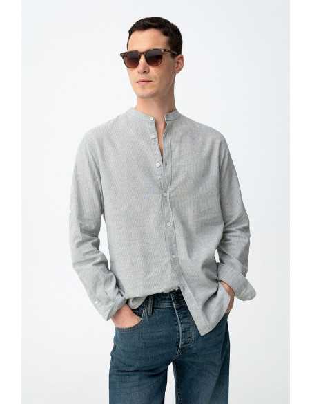 Camisa manga larga lino cuello panadero TIFFOSI modelo 10065696