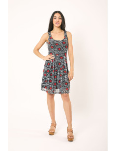 Vestido sin mangas estampado margaritas LYLU modelo S2661109