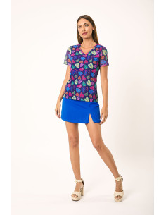Blusa manga corta estampada hojas LYLU modelo S2614102