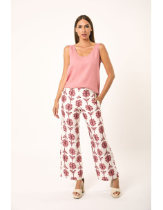 Pantalón largo estampado ancho LYLU modelo S2629111