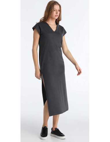 Vestido largo cuello pico LOIS modelo 44880-2935