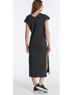 Vestido largo cuello pico LOIS modelo 44880-2935 2
