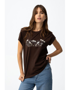 Camiseta manga corta letras pecho brillo TIFFOSI modelo 10065835