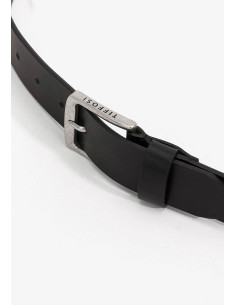Cinturón piel liso hebilla plateada TIFFOSI modelo 10028451 2