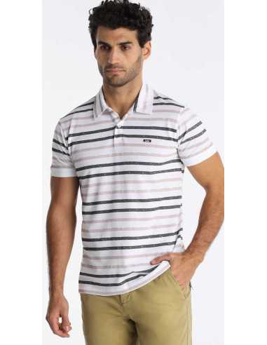 Polo manga corta rayas difuminadas LOIS modelo 13329-3587/401
