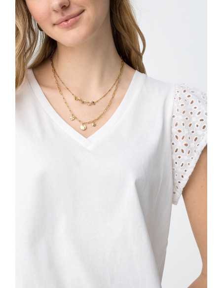 Camiseta manga corta agujeros cuello pico TIFFOSI modelo 10064849